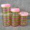 colorful glass jar with glass lid