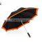 Orange Edge Light Aluminum Umbrella Custom Logo
