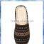 Brown/Black fair isle mule knitted slippers men