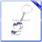 Good quality anchor shaped silver nickel enamel keychain for sale