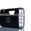 DC 9V/3W Input solar rechargeable led emergency light with Radio