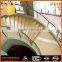 Luxury hotel project decoration natural marble deck stair handrail designs