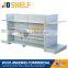 2016 new white island steel store shelf supermarket