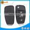 3 button car key with round logo and uncut blade key case for Audi A3 A3 A5 A6 Q7