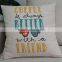 Throw English word printed cushions decorative polyester fiber pillow case
