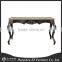 country style black wood dining table
