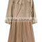 New Fashion British Style Patchwork Pleated Lady Coat Dress LC85005