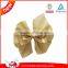 Gift Packing Use Gold Metallic Ribbon Bows With Bell