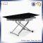 GOOD DESIGN UP AND DOWN FUNCTIONG DINING TABLE WOOD GLASS WHOLESALE DININER TABLE