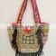 Leather Fringe Hand Bag Vintage Banjara Handbag Gypsy jari Banjara Bag