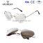 Progressive Dual Colors Rimless Women Metal Heart Shaped Sunglasses