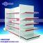 supermarket gondola double sided slatwall metal shelving