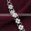 6-7mm potato shape flower bridal elegant crystal beads pearl bracelet wedding