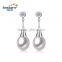 Simple Freshwter Pearl Earrings AAA 8-9mm Drop High Quality Stud Pearl Earring
