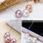 Modern pearl necklace design 8mm round multi-color round pearl necklace