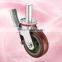 Zinc Bracket Heavy Duty PVC Caster Wheel With Side Brake