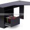 E1 Grade Partical Board L-shape Black Corner Computer Desk With Drawers