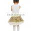 New boutique birhtday Outfit Sparkle Shimmer Tutu Gray Sequin Pettiskirt Set baby ruffled skirt wholesale with cotton top