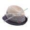 hot new products Gradient mixed colors Straw Jazz bowknot unisex hate para straw hat and cap