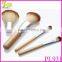 Hot 4PCS Earth-Friendly Bamboo Handle Makeup Brushes Set Cosmetics Tools Kit With Hemp Linen Bag