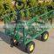 Heavy Duty four wheel Garden Trolley / utility Mesh Cart
