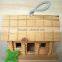 Wood carved bird houses miniature wood crafts houses wooden houses with three window