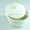 white round porcelain tureen, stock cheap ceamice tureen with lid,double ears tureens