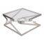 Hot Sales Stainless Steel 201#table Frame Metal Glass Coffee Table High Qualtiy
