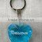 2017 New style acrylic hanging decoration heart shape diamond key ring