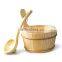 high quality sauna series accesories Classic wooden bucket and spoon for sauna room