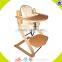 Cheap price baby high chair Restaurant Infant Feeding Antique Wood Baby High Chair W08F019