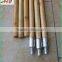 Lacqur painted wooden pole for brushes metal screw