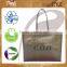 fast delivery time promotional natural jute bags with cotton handle