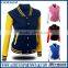 leather sleeve custom men winter bomber jacket,wholesale blank baseball varsity jackets