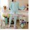 Loving Heart Maternity Nursing Long Sleeve Pajamas Loungewear Dress