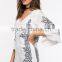 new style girls white bold embroidered floral cheap romper