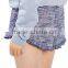 MGOO Newest Hot Sexy Girls Short Pants Angled Hemlines With Ruffle Trim Women Sport Wear Running Shorts