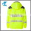 Waterproof reflective high visibility rain jackets hi vis workwear