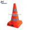 Hi security collapsible led light traffic cone