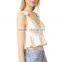 2017 OEM Girls Charming Bow Shoulder Harness Crop Cute Blouses