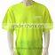 ANSI 100% Polyester Short Sleeve Reflective Birdeye Mesh Silk Screen Printing Security T-shirt