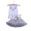 Cute style baby girls skirt set baby clothes set wholesale chiffon pettiskirt tutu for childern