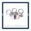 High quality rose quartz & zodiac charm keychain Yiwu wholesale