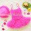 Wholesale Princess Pink Dress Style Swimsuit for Children Models