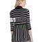 Cashmere Open Front Striped Cardigan Sweater