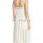 C81 Crocheted Neckline Tiered Flowy Cover-Up Beach Dresses