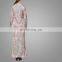 Muslim Women Overlap Baju Kurung Set Two Pieces Sarong Skirt Malaysia Floral Printed Dress