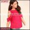 Summer ladies casual tops cold shoulder woman top blouse