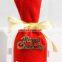Merry Christmas red wine bottle cover bags ,Christmas home party decoration cover for bottle