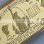 WR One Billion Gold Bar 24k 999.9 American Bill Note Fake Bars Quality Us Art Ornament with Plastic Case for Collection